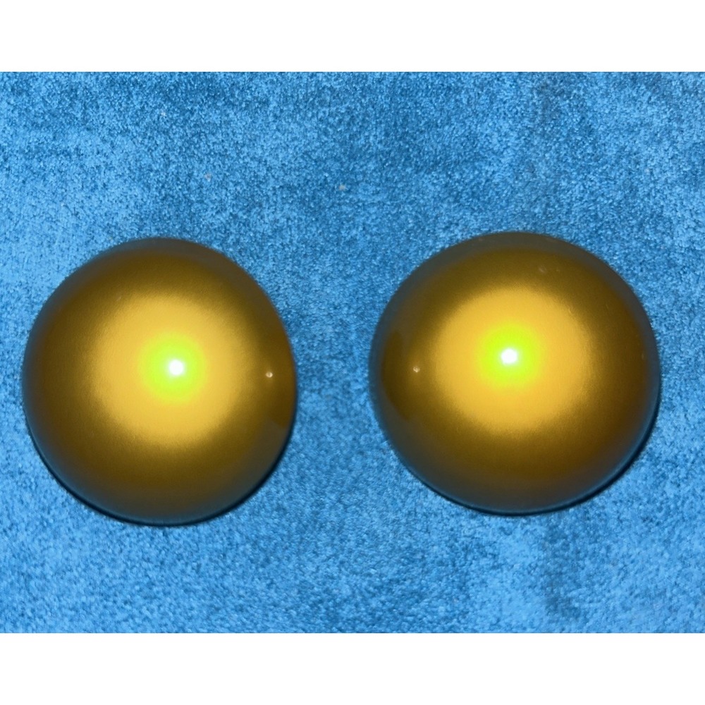 Vintage Round‎ Gold Colored Clip On Earrings